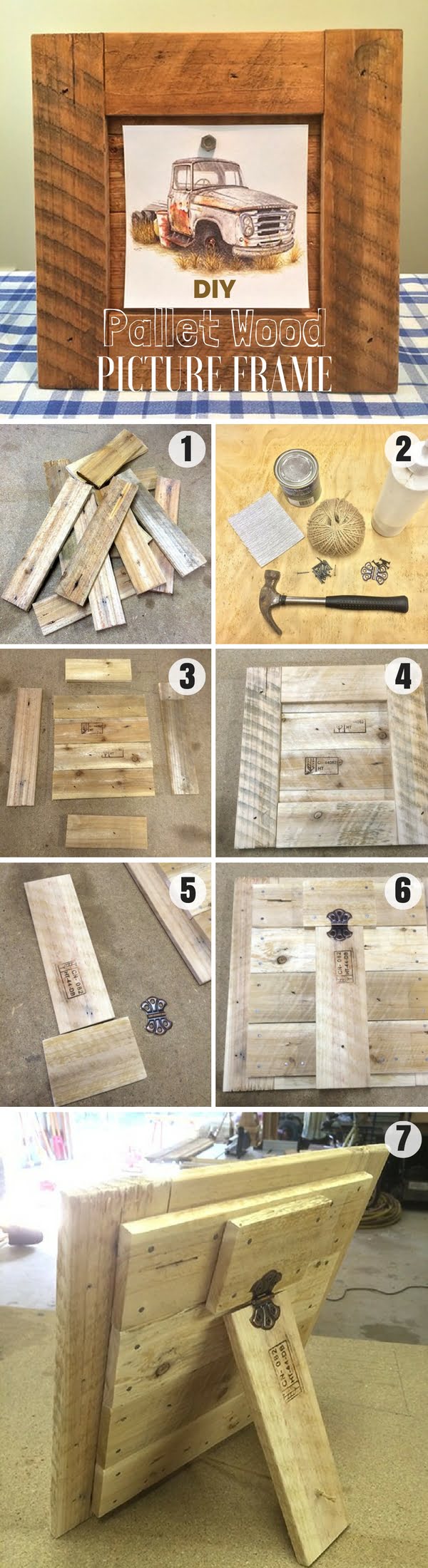 Check out how to make an easy DIY Pallet Wood Picture Frame
