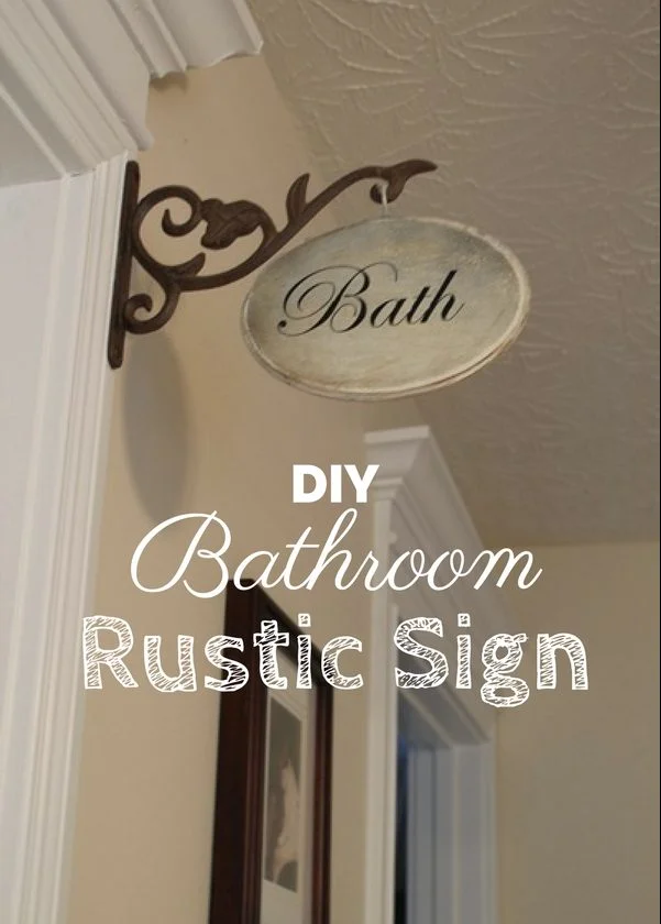 Rustic Bathroom Sign for rustic bathroom decor