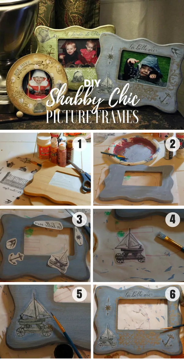How to make easy DIY Shabby Chic Picture Frames