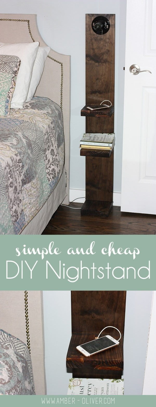 16 Beautiful DIY Bedroom Decor Ideas That Will Inspire You - Check out how to make an easy DIY Rustic Nightstand for bedroom decor