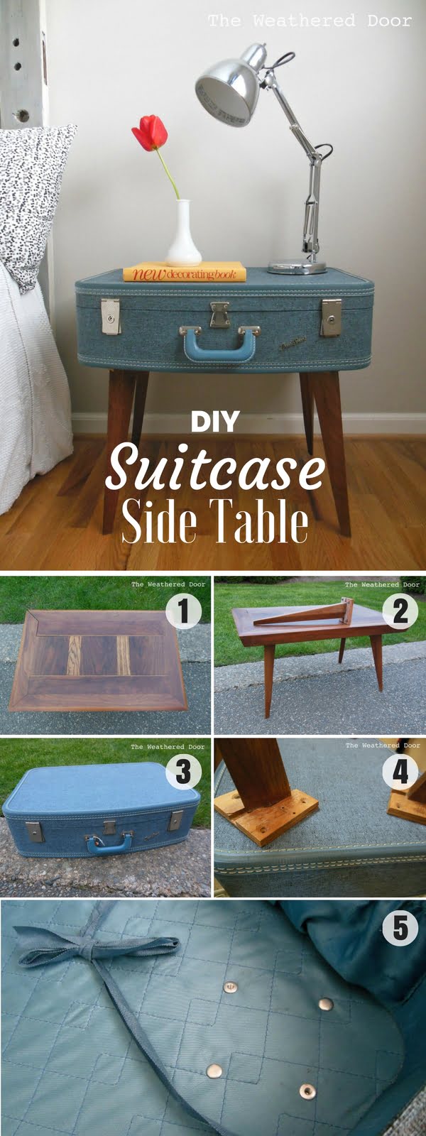 16 Beautiful DIY Bedroom Decor Ideas That Will Inspire You - Check out how to make an easy DIY Suitcase Side Table for bedroom decor