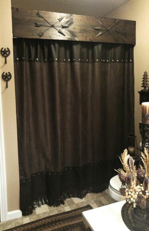 Rustic  bathroom decor shower curtains 