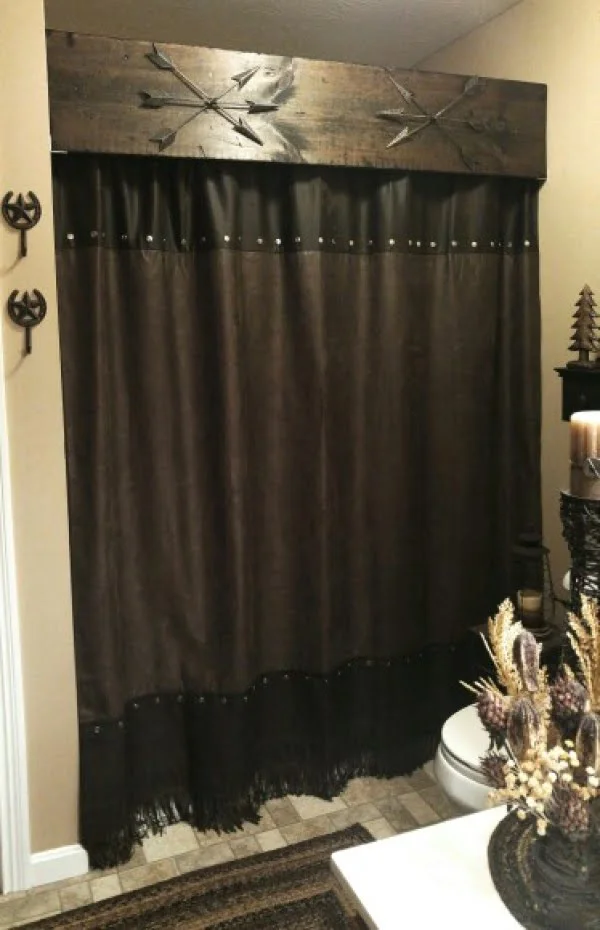 Rustic bathroom decor shower curtains
