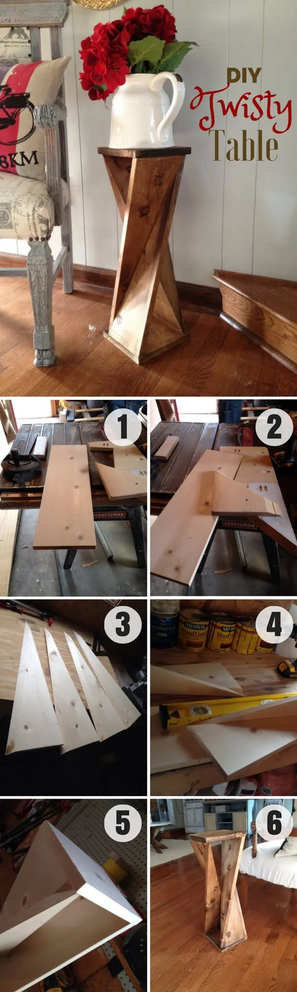 Check out how to make this easy DIY Twisty Table