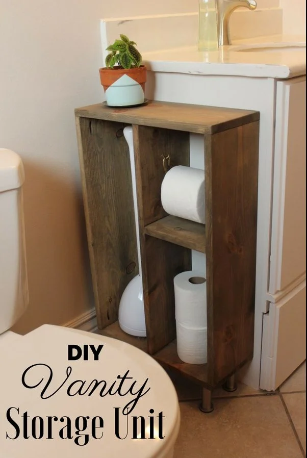 Vanity Storage Unit for rustic bathroom decor