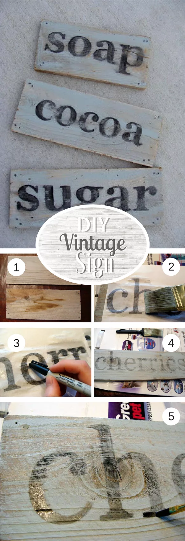 17 Fab DIY Farmhouse Signs You Can Make Yourself - Check out how to make an easy DIY vintage sign