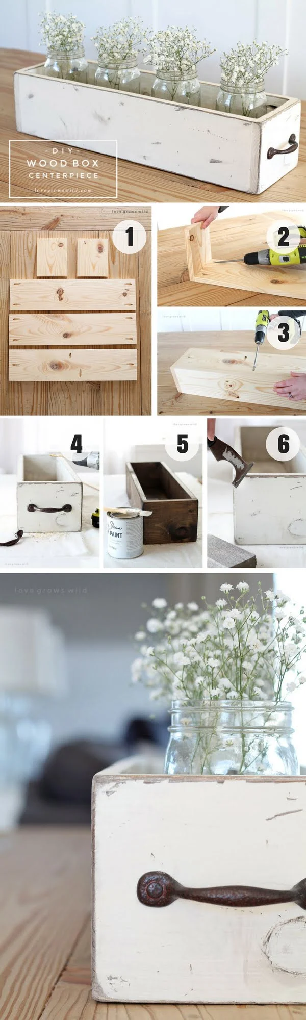 Check out how to build an easy DIY Wood Box Centerpiece