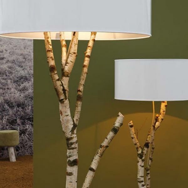 How to make DIY birch tree branch lamps