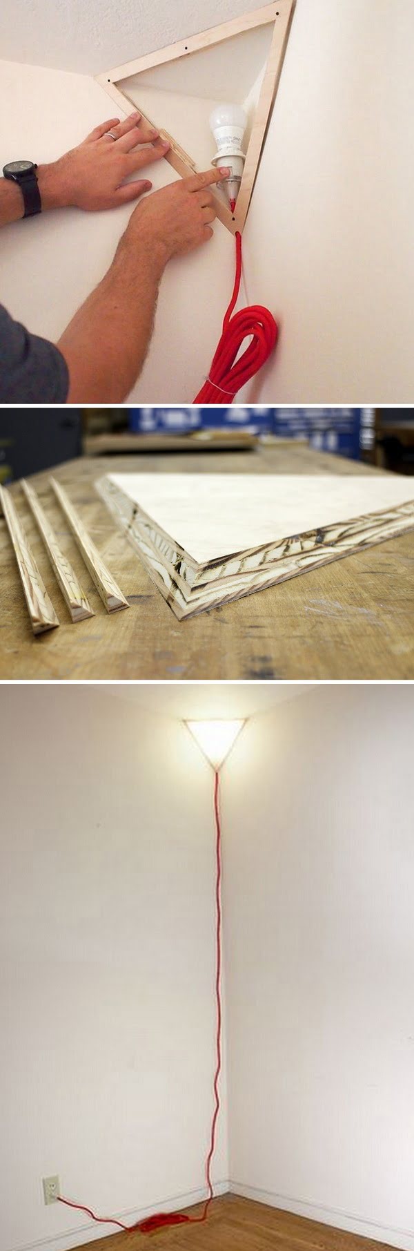 How to make a  corner lamp for living room   