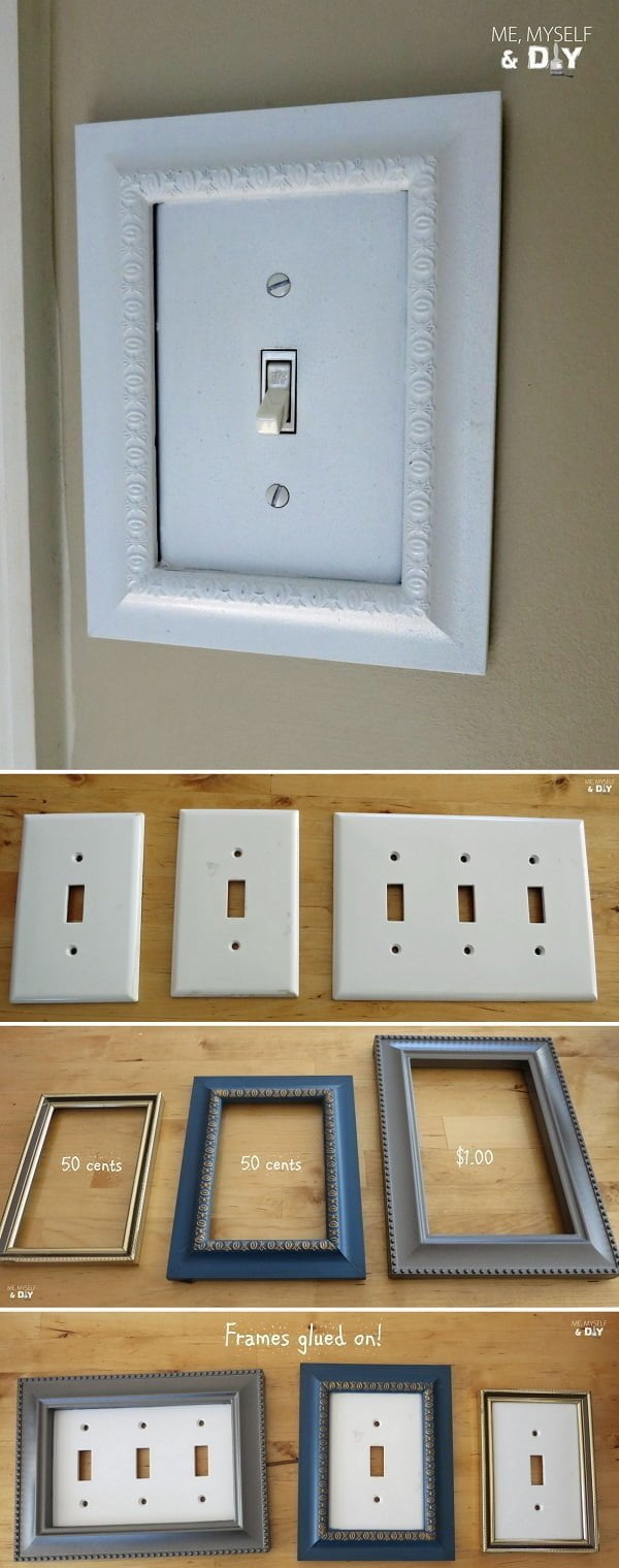Check out this easy idea on how to make  picture frame light switch plates for living room  on a   