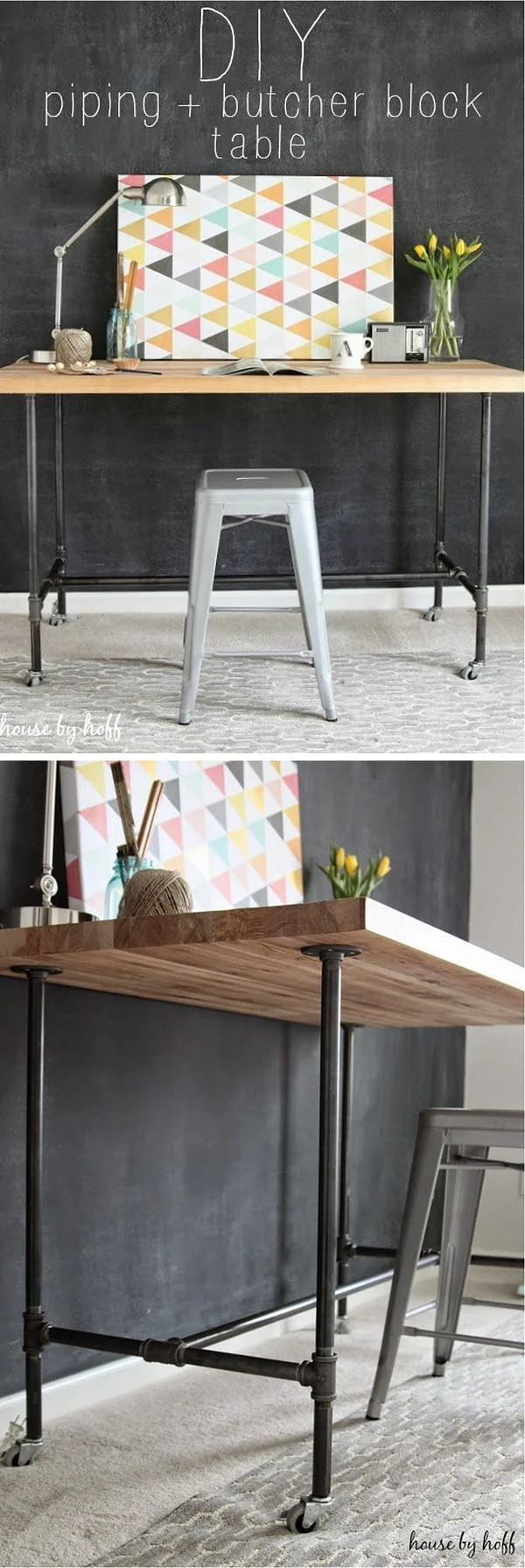 piping DIY-tafel voor woonkamer 