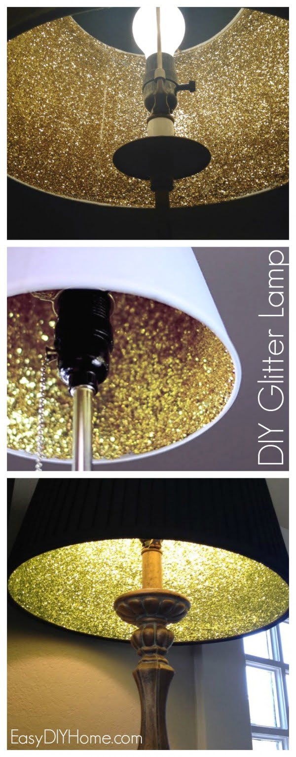 How to make a  glitter lampshade