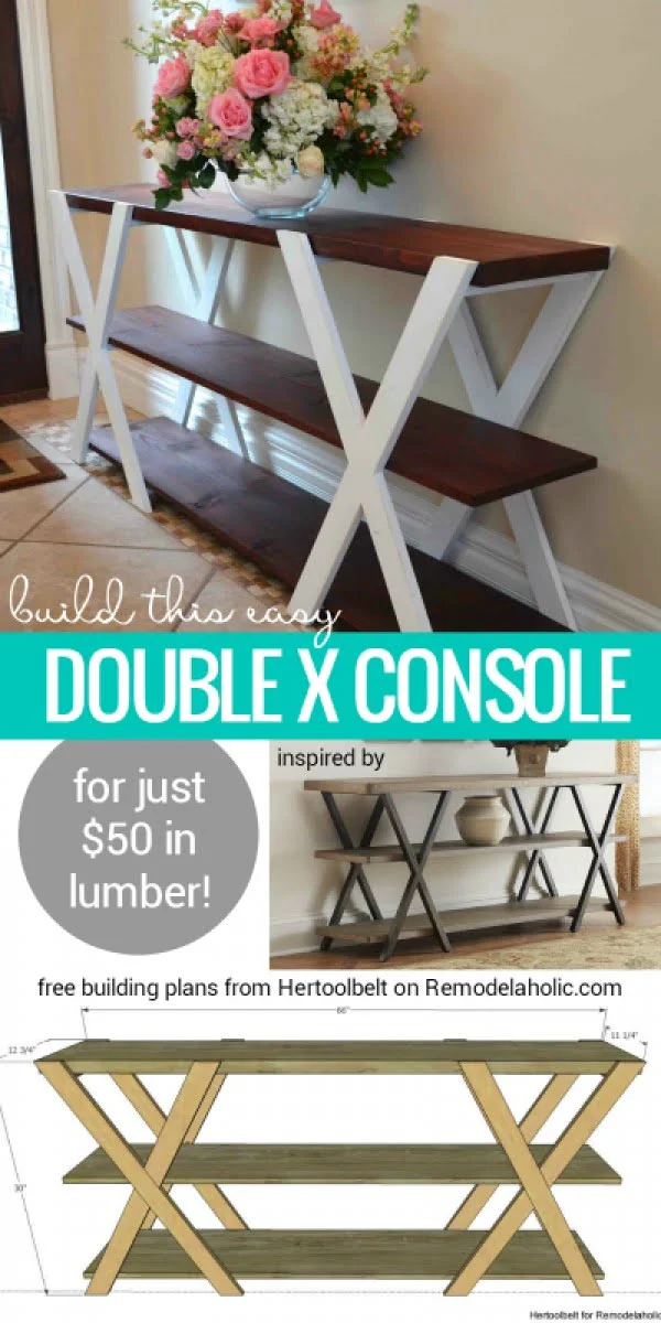 double X console DIY table