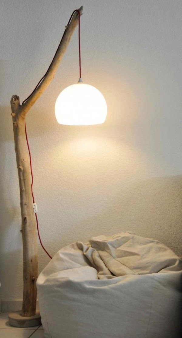 How to make a  tree branch lamp
