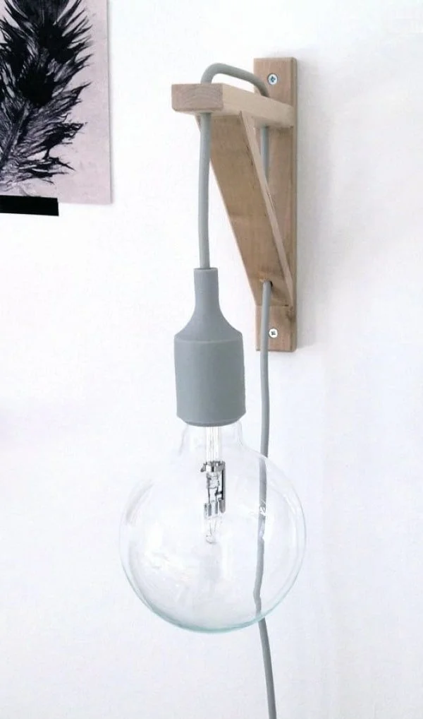 Brilliant IKEA hack  lamp from a shelf bracket