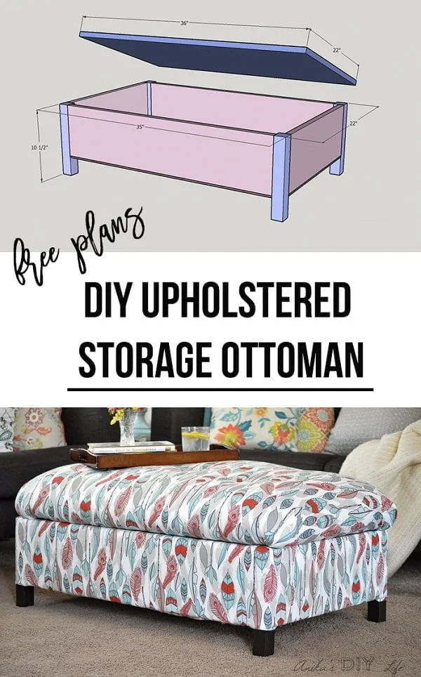  Upholstered Storage Ottoman