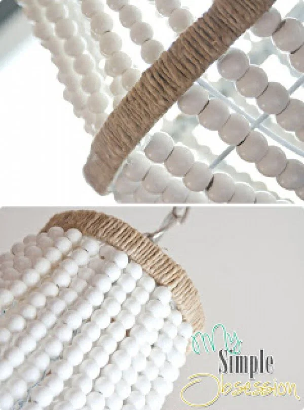 Check out how to make this adorable DIY beaded chandelier