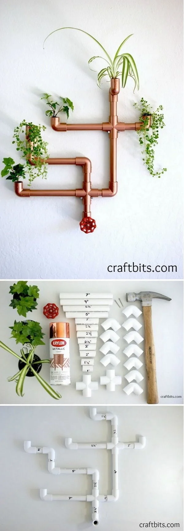 Check out how to make this cute DIY copper pipe wall planter @istandarddesign