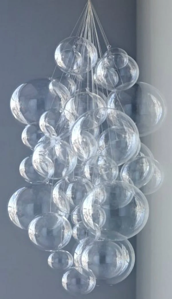 Check out how to make this easy DIY bubble chandelier