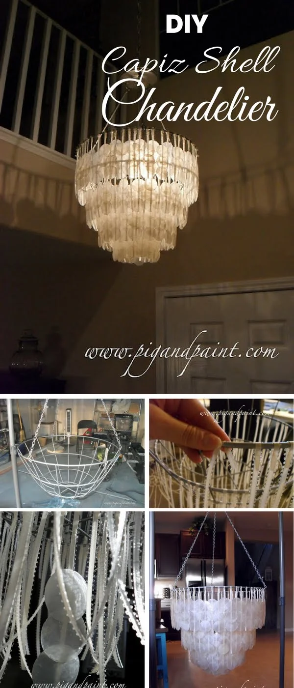 Check out how to make an easy DIY capiz shell chandelier
