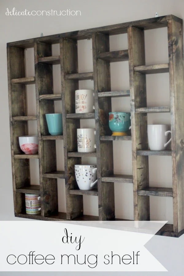 13 Brilliant DIY Mug Racks You'll Have Fun Making - Check out how to make a DIY mug display shelf