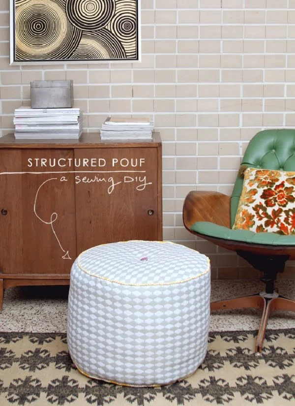Structured Pouf Ottoman