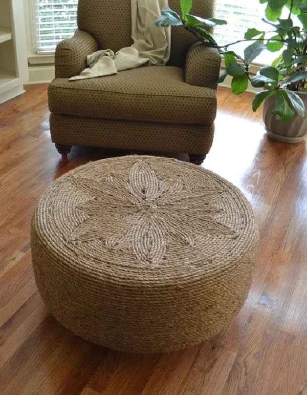  Tire and Rope Ottoman