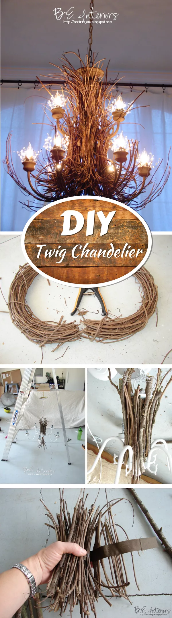 Check out how to make this DIY twig chadelier