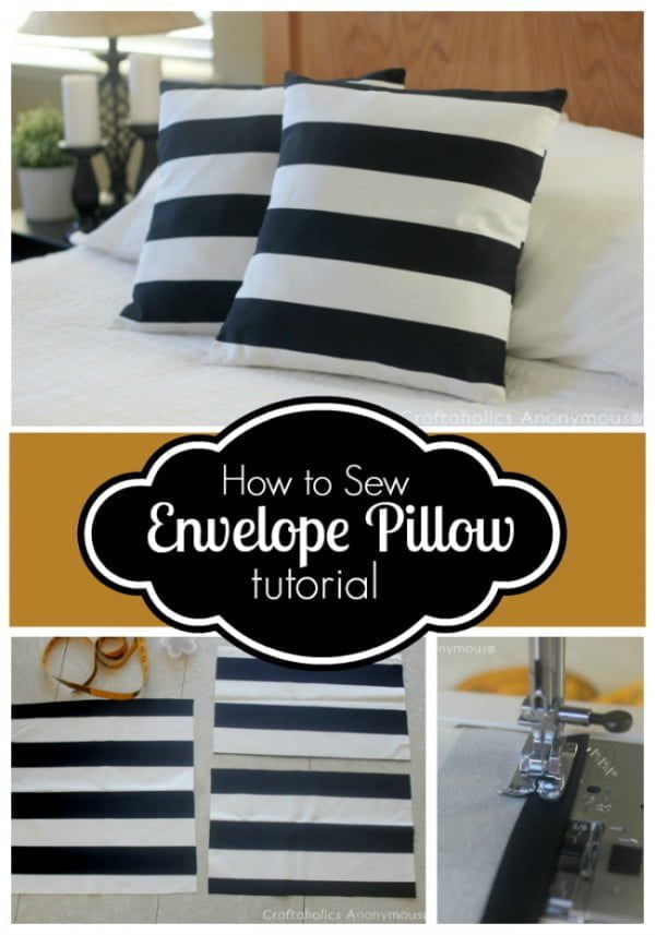 10 Insanely Easy DIY Pillow Cover Ideas - Learn how to make these easy DIY envelope pillow covers