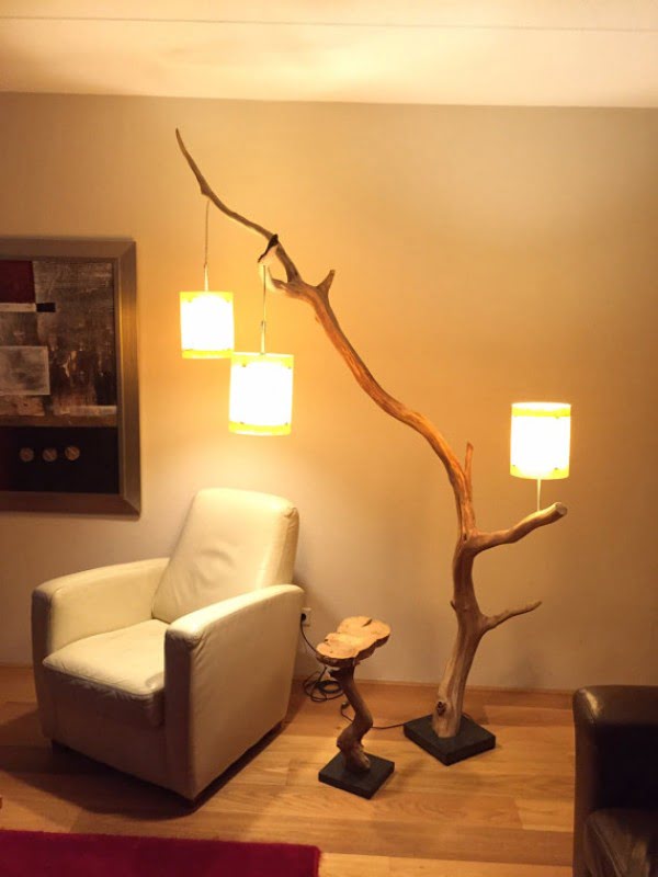 Check out this cool tree branch floor lamp 