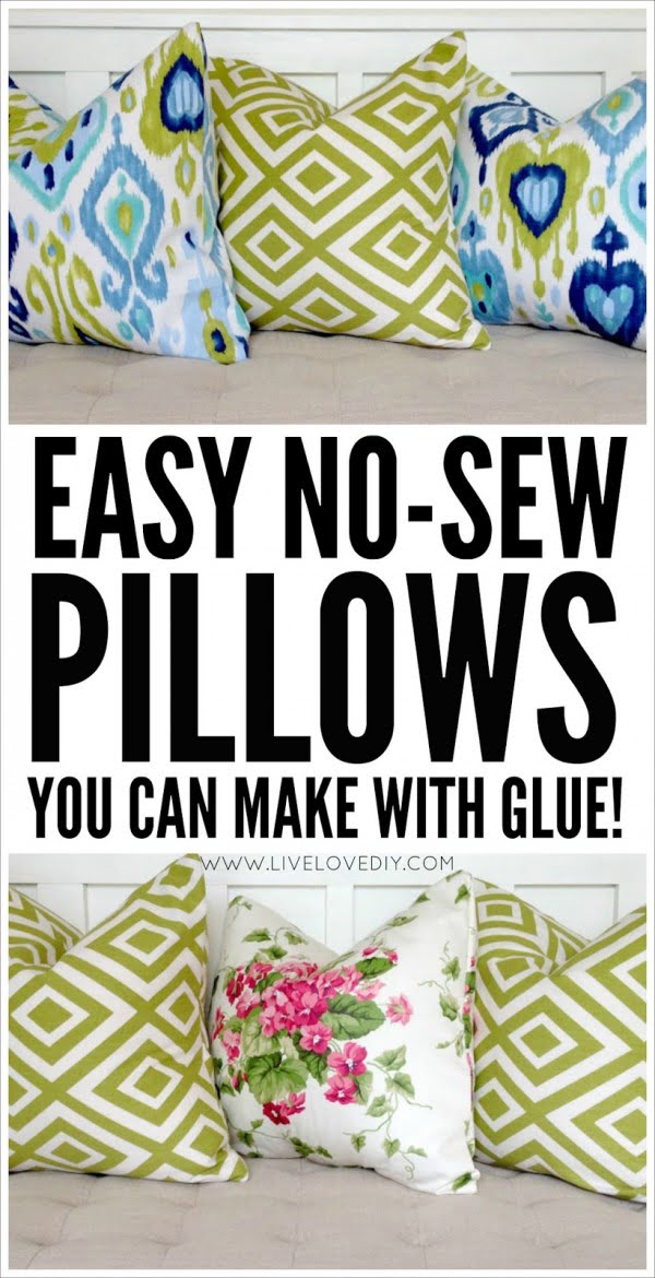 10 Insanely Easy DIY Pillow Cover Ideas