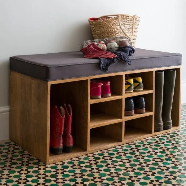 bench with storage space for shoes