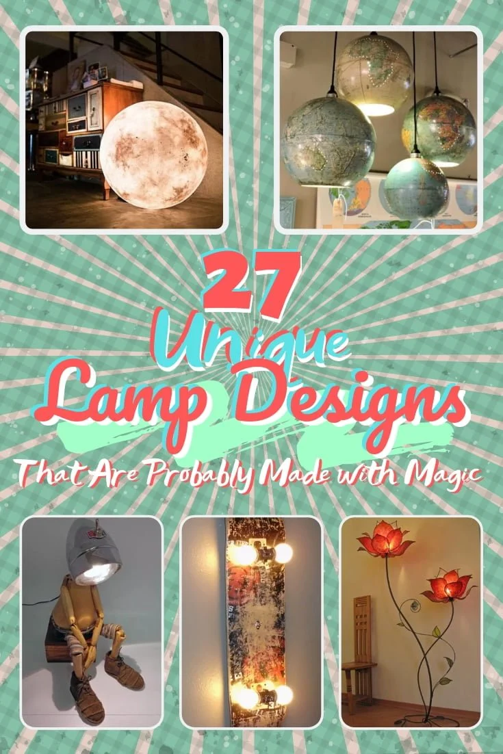 Lamps make great decor accessories and accents. Here's a list of 27 unique lamps that are probably made with magic! Great list worth saving! #homedecor
