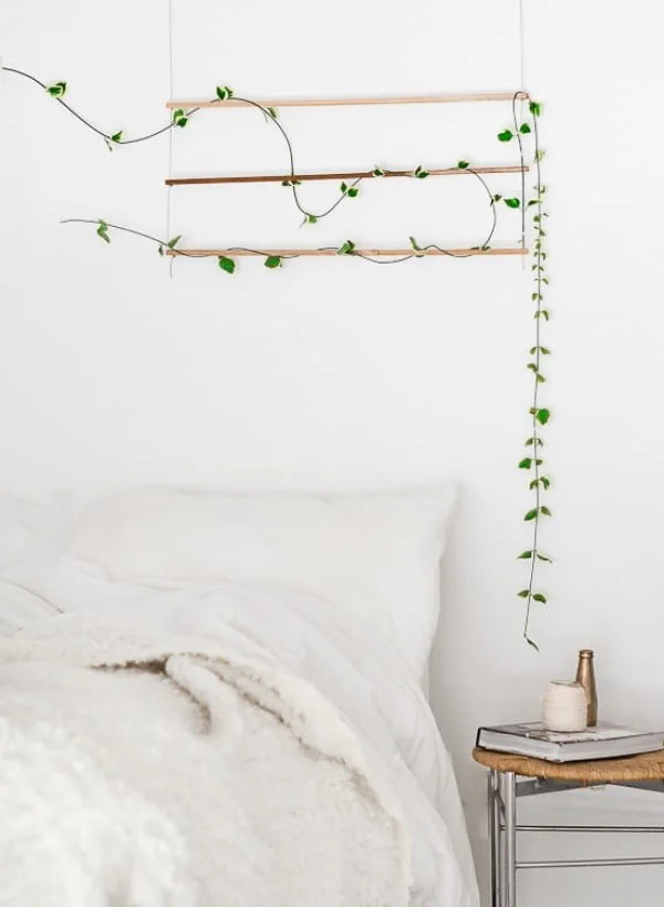 Love the idea for a DIY trellis to decorate the bedroom