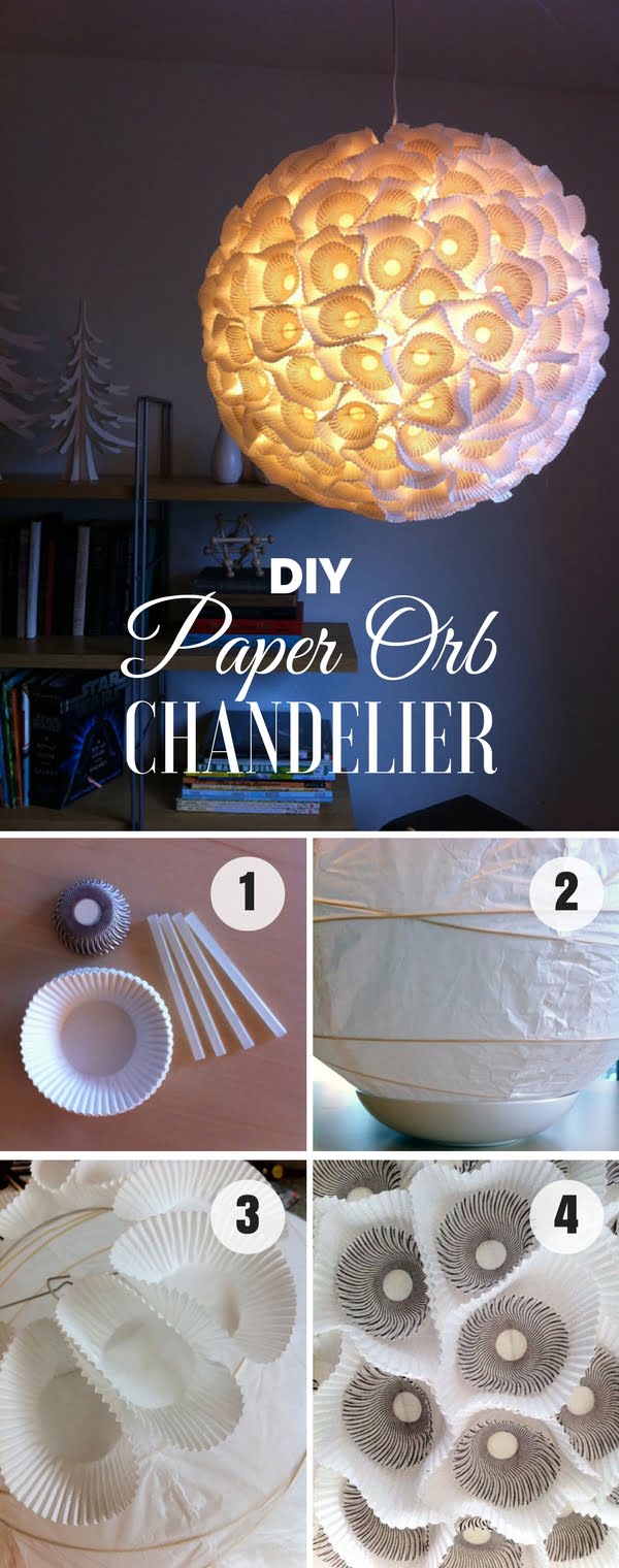 Check out how to make this beautiful DIY paper orb chandelier