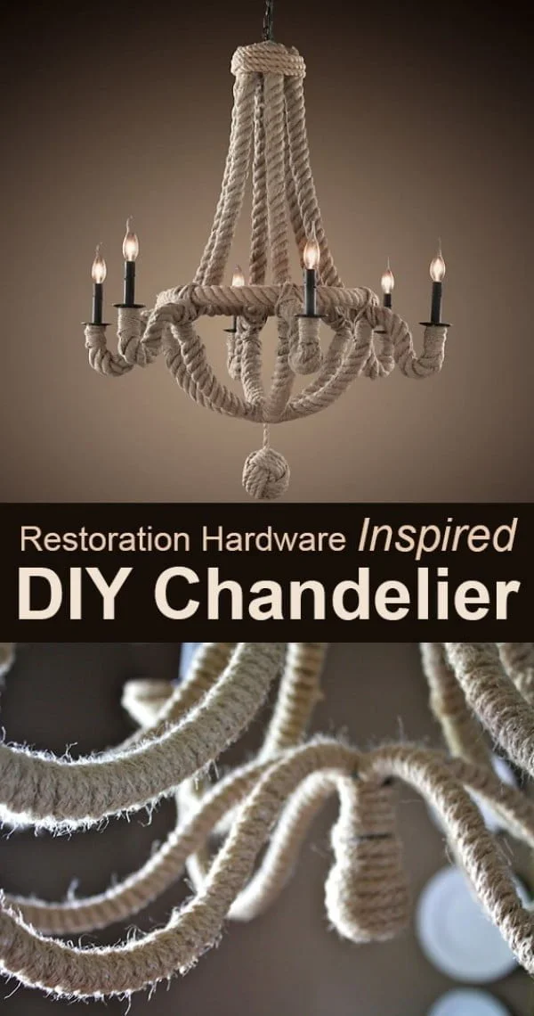 Check out how to make this DIY chandelier from rope