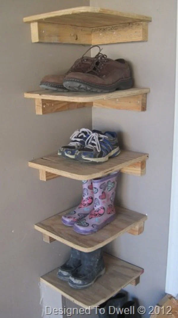 shoes storage corners