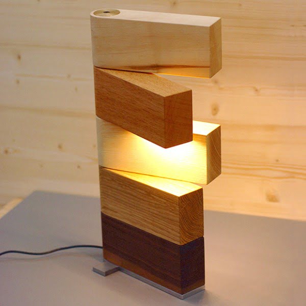 Check out this awesome wooden block lamp design by Thomas Lemut @istanddarddesign