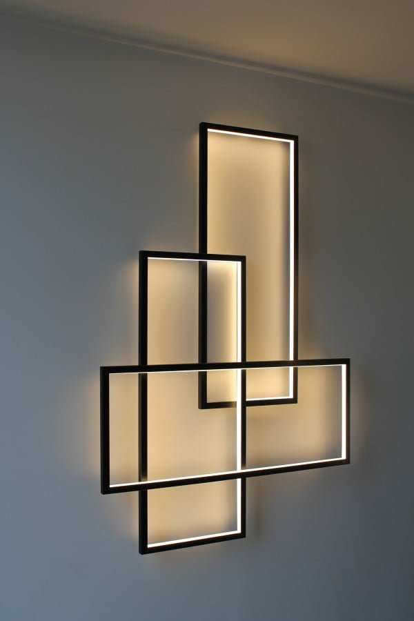 Check out this cool triple frame wall sconce lamp 