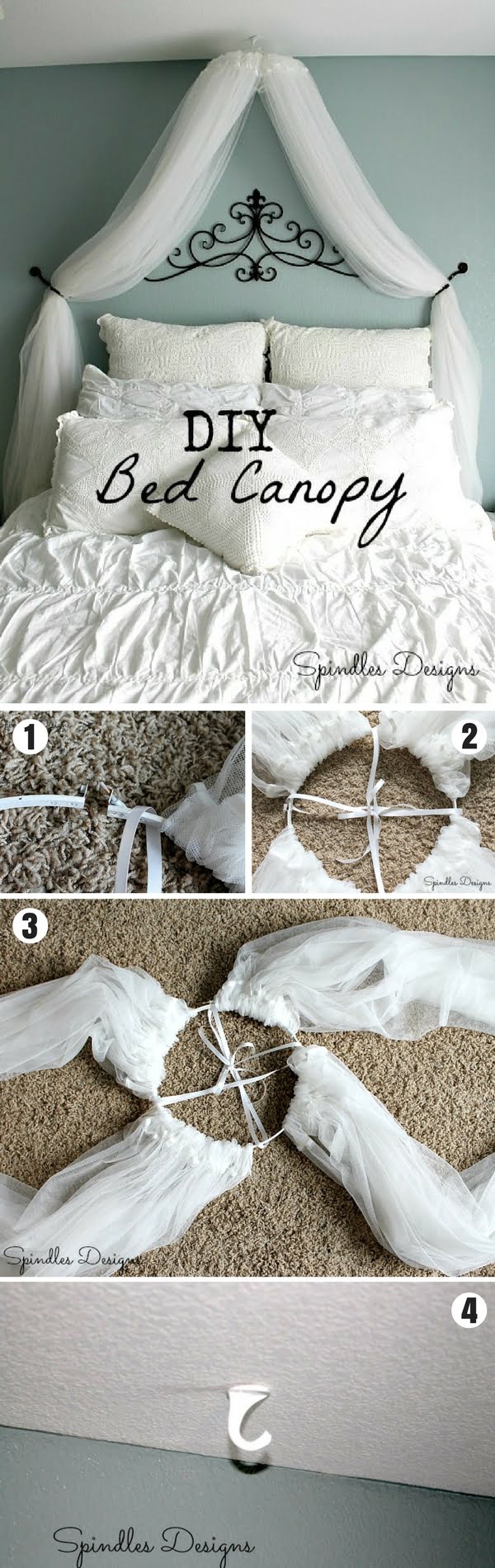 Check out how to make an easy DIY bed canopy 