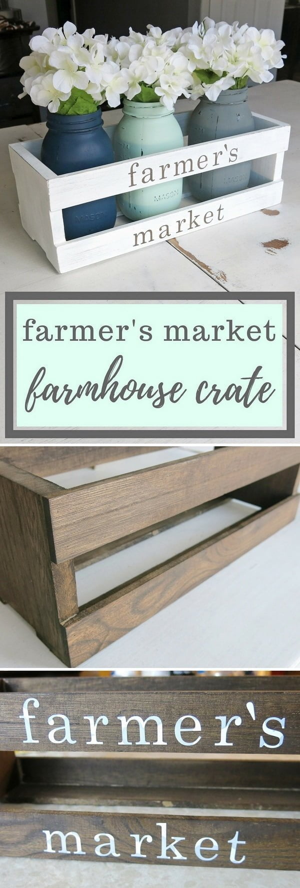 How to make this   crate centerpiece with    