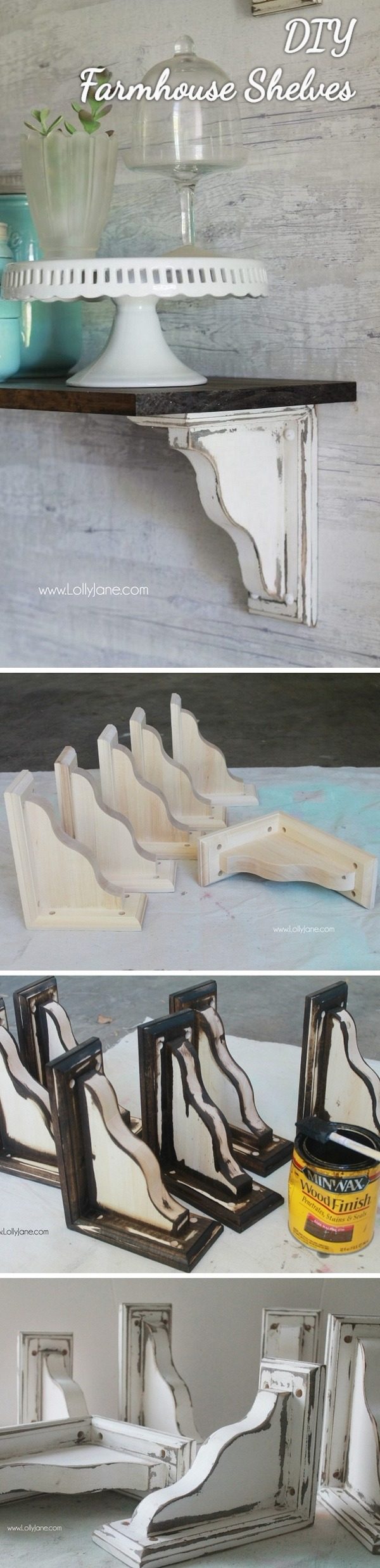 How to make these easy   style shelves  