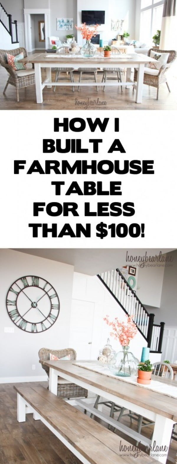 How to make your own easy DIY farmhouse table 