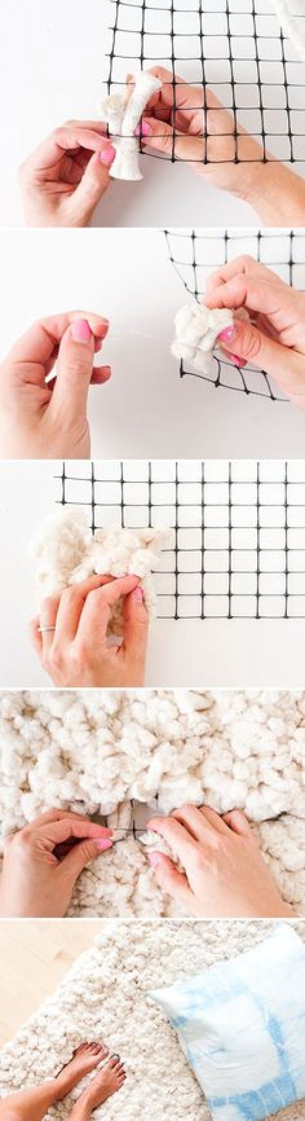 Check out how to make an easy large scale DIY plush rug 