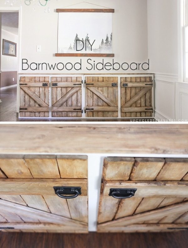 Check out how to transform any old cabinet into #DIY barnwood cabinets #rustic #HomeDecorIdeas