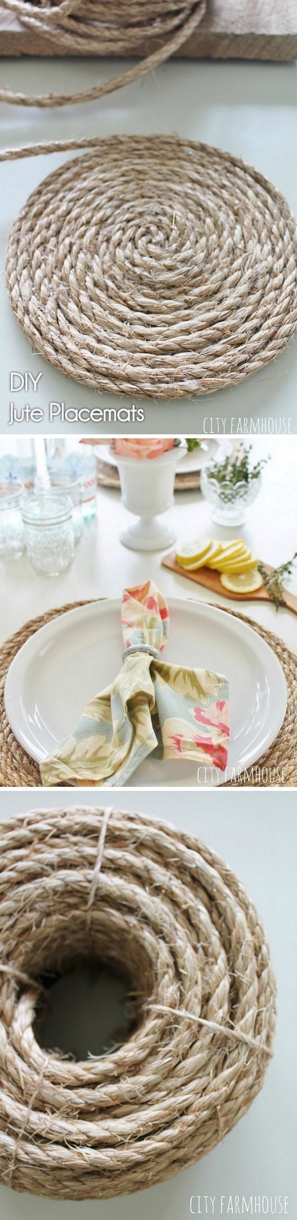 How to make these   jute placemats for   