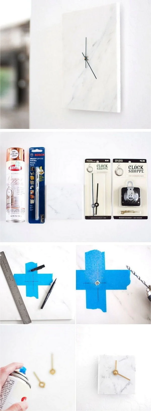 How to make an easy DIY marble wall clock
