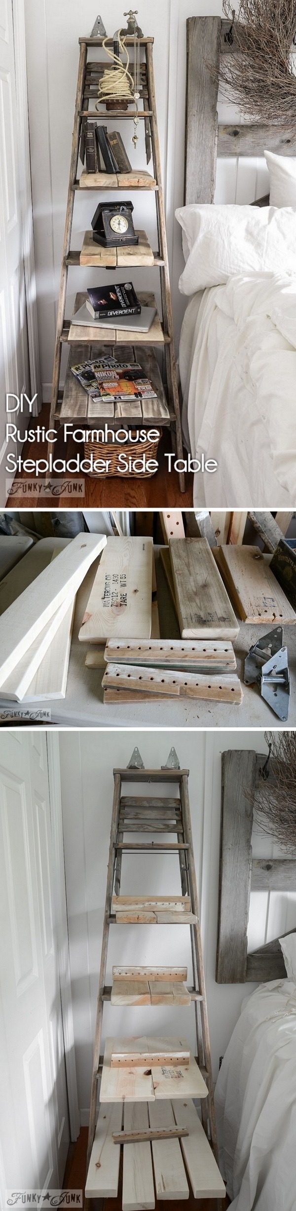 How to make a  rustic stepladder for  style home decor    