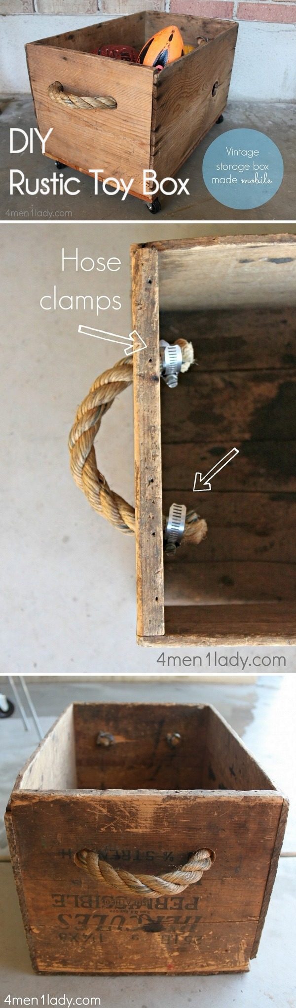 Check out the tutorial on how to build a #DIY toy #rustic storage box #HomeDecorIdeas