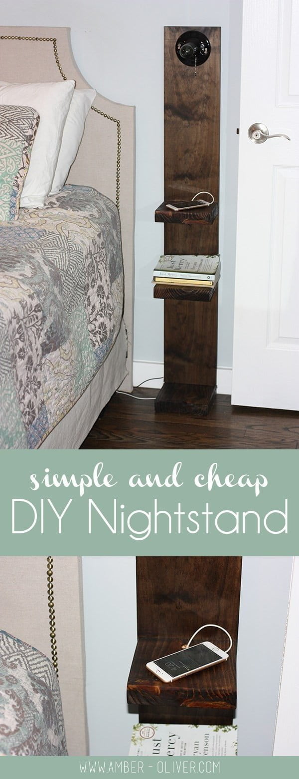 12 Easy DIY Nightstands That You Can Build on a Budget - Check out how to build an easy DIY nightstand with lighting